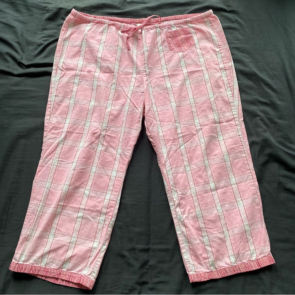 Old Navy Pink and White Striped Lounge Pants